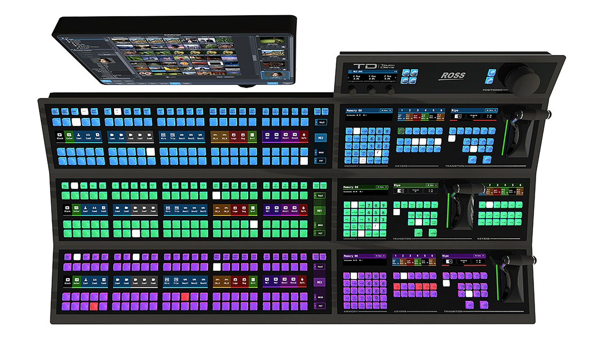 Ross_TouchDrive_TD3S_control_surface_with_25_crosspoint_buttons_and_three_mixeffects_rows
